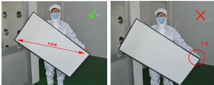 正確取出高效過濾器